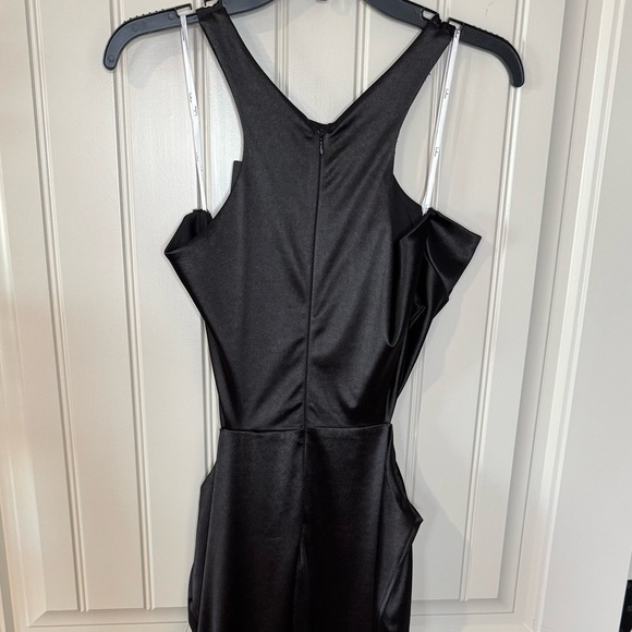NEW w TAGS 🏷️ LULUS Elegant Black Satin Floor-Length Dress 🖤 (Size XL) - Picture 13 of 16